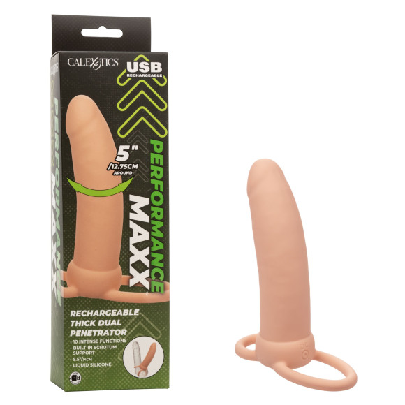 Телесная вибронасадка для двойного проникновения Rechargeable Thick Dual Penetrator - 14 см. Телесная вибронасадка для двойного проникновения Rechargeable Thick Dual Penetrator - 14 см.