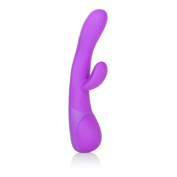 Фиолетовый вибромассажер Impress Tongue со стимуляцией клитора - 18 см. Фиолетовый вибромассажер Impress Tongue со стимуляцией клитора - 18 см.