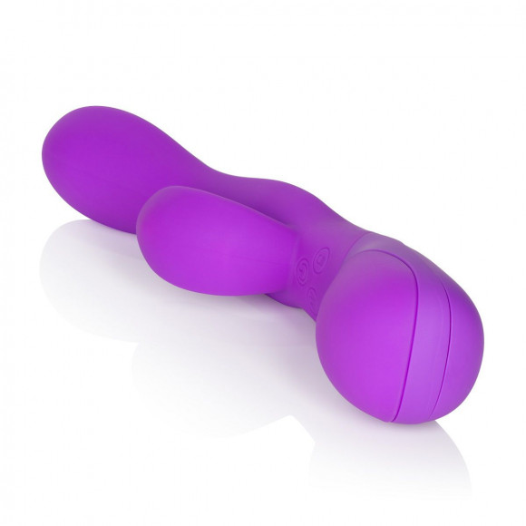 Фиолетовый вибромассажер Impress Tongue со стимуляцией клитора - 18 см. Фиолетовый вибромассажер Impress Tongue со стимуляцией клитора - 18 см.
