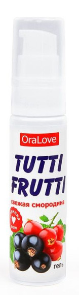 Гель-смазка Tutti-frutti со вкусом смородины - 30 гр. Гель-смазка Tutti-frutti со вкусом смородины - 30 гр.