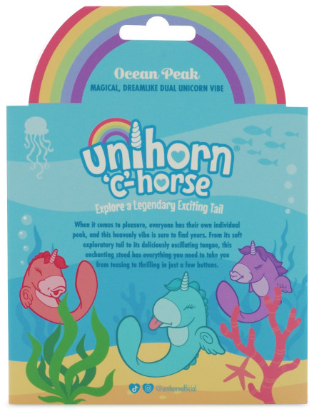 Голубой С-образный вибромассажер C Horse Ocean Peak со стимуляцией язычком Голубой С-образный вибромассажер C Horse Ocean Peak со стимуляцией язычком