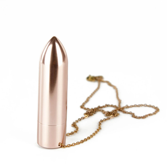 Золотистая вибропуля на цепочке Discreet Pleasure Золотистая вибропуля на цепочке Discreet Pleasure