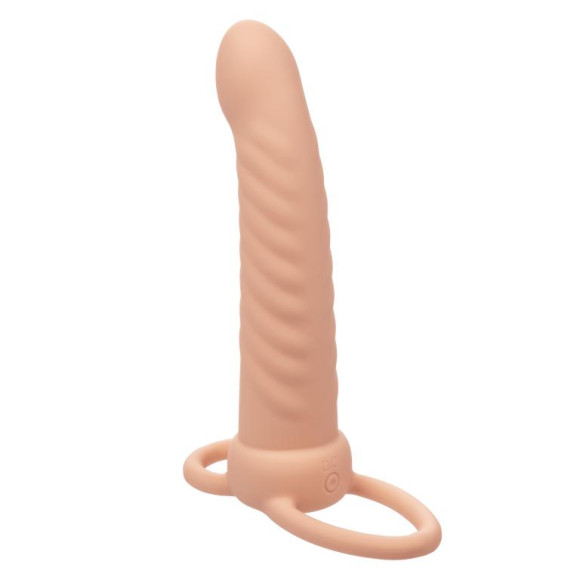 Телесная насадка для двойного проникновения Rechargeable Ribbed Dual Penetrator с вибрацией Телесная насадка для двойного проникновения Rechargeable Ribbed Dual Penetrator с вибрацией