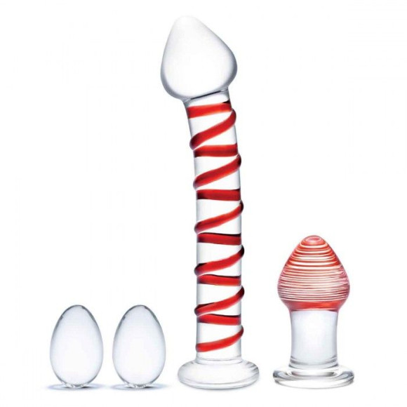 Набор из 4 стеклянных предметов Mr. Swirly Set Набор из 4 стеклянных предметов Mr. Swirly Set