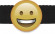 Кляп-смайлик Smiley Emoji с черными лентами Кляп-смайлик Smiley Emoji с черными лентами
