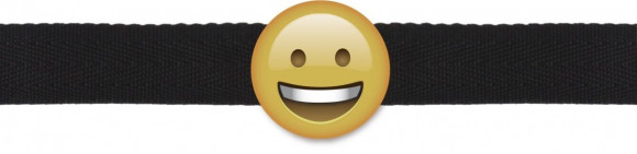 Кляп-смайлик Smiley Emoji с черными лентами Кляп-смайлик Smiley Emoji с черными лентами
