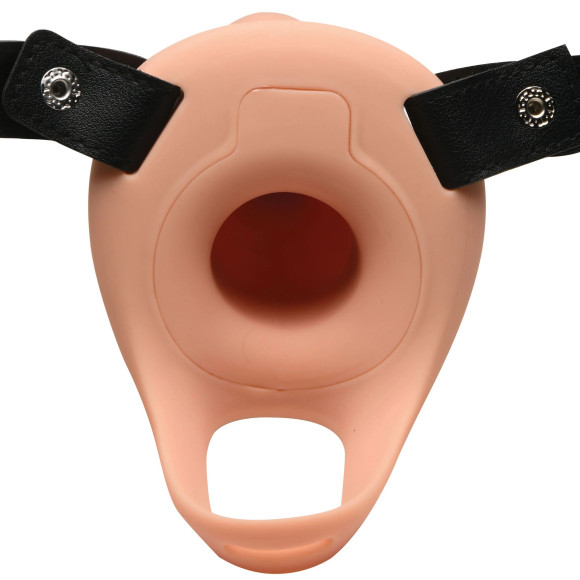 Телесный полый страпон на черных регулируемых ремешках 2’’ Erection Smooth Silicone Penis Sheath Телесный полый страпон на черных регулируемых ремешках 2’’ Erection Smooth Silicone Penis Sheath