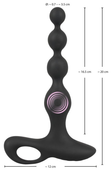 Черная анальная цепочка с вибрацией Rechargeable Anal Beads - 20 см. Черная анальная цепочка с вибрацией Rechargeable Anal Beads - 20 см.