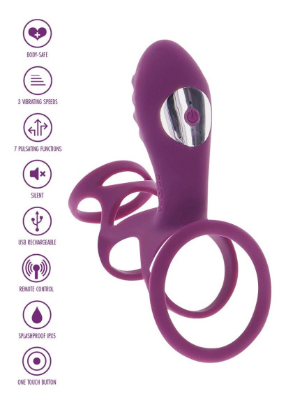 Фиолетовая эрекционная вибронасадка Halo Halo C-Ring Sleeve Фиолетовая эрекционная вибронасадка Halo Halo C-Ring Sleeve