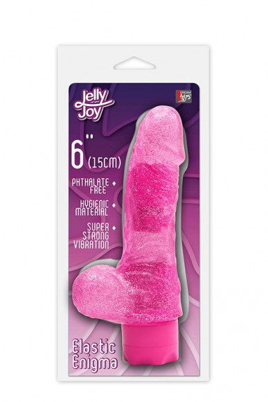 Розовый водонепроницаемый вибратор JELLY JOY ELASTIC ENIGMA MULTISPEED VIBE - 15 см. Розовый водонепроницаемый вибратор JELLY JOY ELASTIC ENIGMA MULTISPEED VIBE - 15 см.