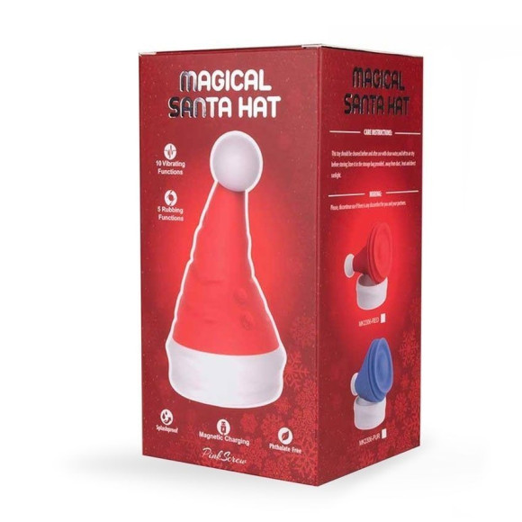 Красный вибростимулятор в форме колпака Magical Santa Hat Красный вибростимулятор в форме колпака Magical Santa Hat