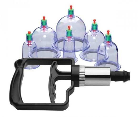 Набор помп для стимуляции Sukshen 6 Piece Cupping Set with Acu-Points Набор помп для стимуляции Sukshen 6 Piece Cupping Set with Acu-Points