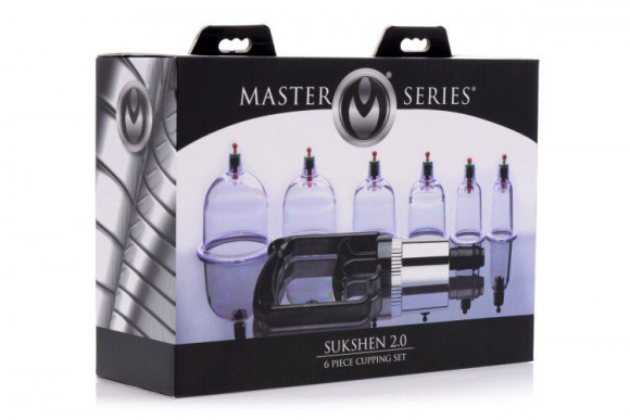 Набор помп для стимуляции Sukshen 6 Piece Cupping Set with Acu-Points Набор помп для стимуляции Sukshen 6 Piece Cupping Set with Acu-Points