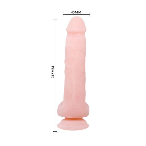 Телесный фаллоимитатор на присоске Super Dildo - 21,5 см. Телесный фаллоимитатор на присоске Super Dildo - 21,5 см.