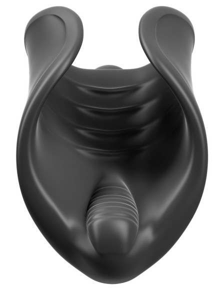 Чёрный мастурбатор Vibrating Silicone Stimulator с вибрацией Чёрный мастурбатор Vibrating Silicone Stimulator с вибрацией