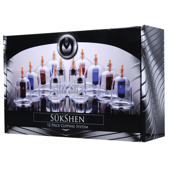 Набор из 12 вакуумных помп Sukshen 12 Piece Cupping Set Набор из 12 вакуумных помп Sukshen 12 Piece Cupping Set