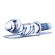 Прозрачно-синий двусторонний стимулятор 11  Realistic Double Ended Dildo - 28 см.