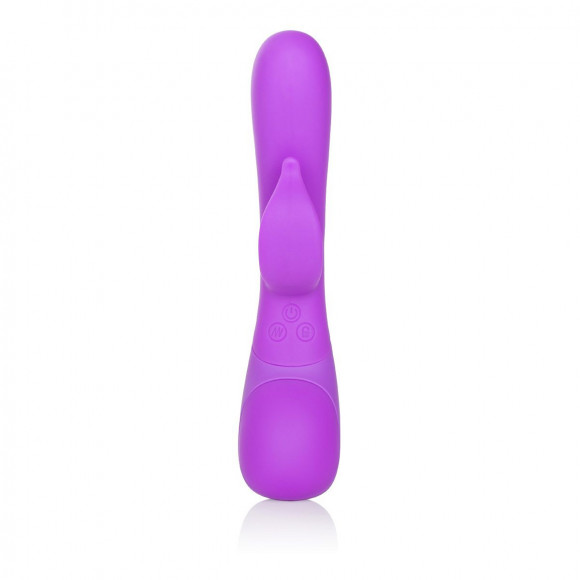 Фиолетовый вибромассажер Impress Dove со стимуляцией клитора - 18 см. Фиолетовый вибромассажер Impress Dove со стимуляцией клитора - 18 см.