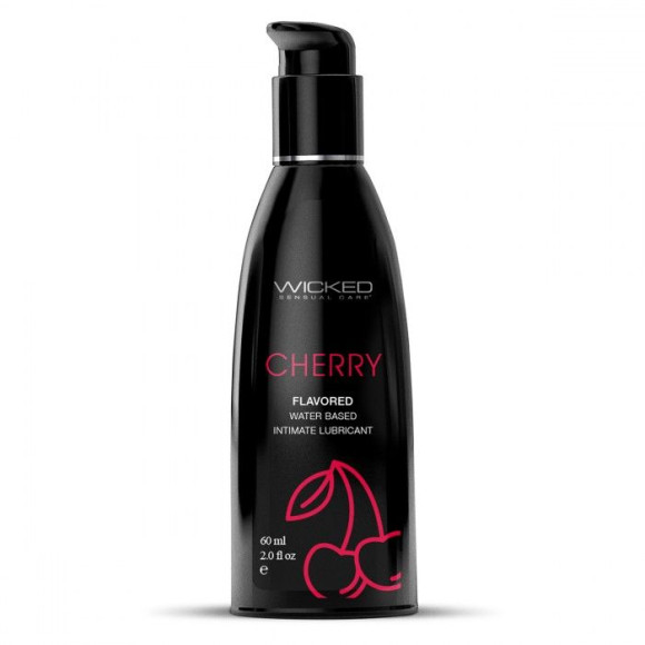 Лубрикант на водной основе с ароматом вишни Wicked Aqua Cherry - 60 мл. Лубрикант на водной основе с ароматом вишни Wicked Aqua Cherry - 60 мл.