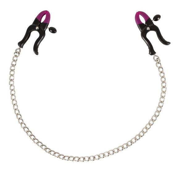 Зажимы на соски Silicone Nipple Clamps с цепочкой Зажимы на соски Silicone Nipple Clamps с цепочкой