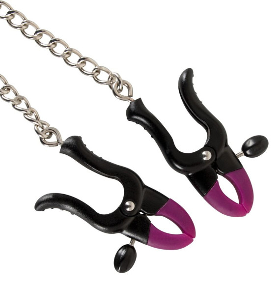 Зажимы на соски Silicone Nipple Clamps с цепочкой Зажимы на соски Silicone Nipple Clamps с цепочкой