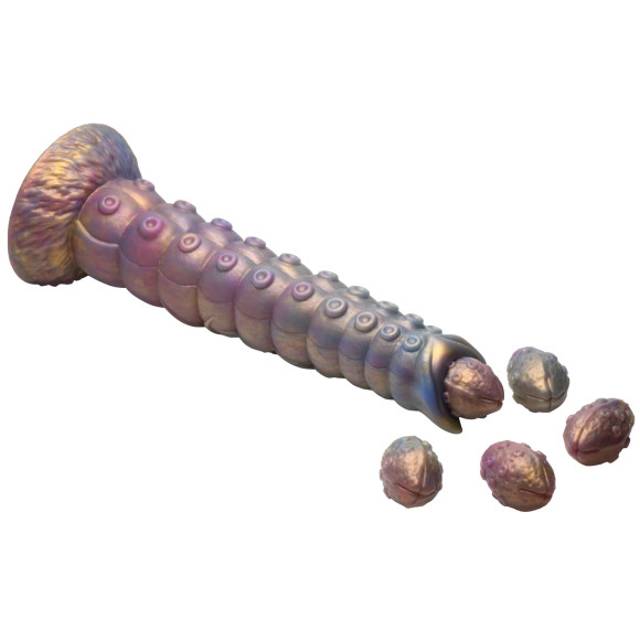 Фантазийный фаллоимитатор Deep Invader Tentacle Ovipositor Silicone Dildo with Eggs - 22,9 см. Фантазийный фаллоимитатор Deep Invader Tentacle Ovipositor Silicone Dildo with Eggs - 22,9 см.