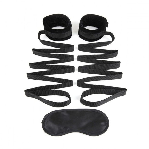 Чёрные манжеты для фиксации на кровати Bondage Bed Strap Чёрные манжеты для фиксации на кровати Bondage Bed Strap