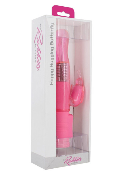 Розовый вибратор Happy Hugging Butterfly - 22,5 см. Розовый вибратор Happy Hugging Butterfly - 22,5 см.