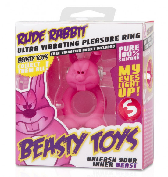 Розовое виброкольцо на пенис Rude Rabbit Розовое виброкольцо на пенис Rude Rabbit