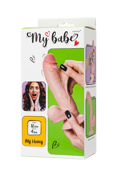 Телесный реалистичный фаллоимитатор My Honey - 18 см. Телесный реалистичный фаллоимитатор My Honey - 18 см.