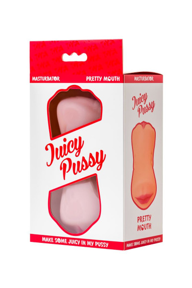 Телесный двусторонний мастурбатор Pretty Mouth - ротик и вагина Телесный двусторонний мастурбатор Pretty Mouth - ротик и вагина