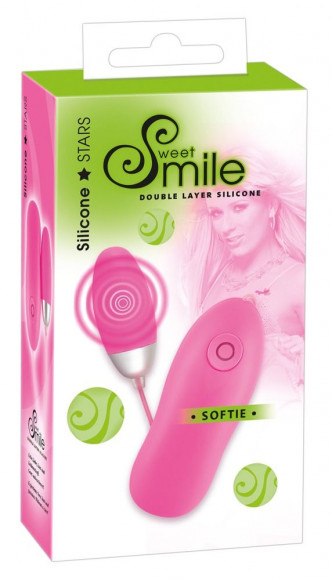 Розовое виброяичко Softie с проводным пультом управления Розовое виброяичко Softie с проводным пультом управления