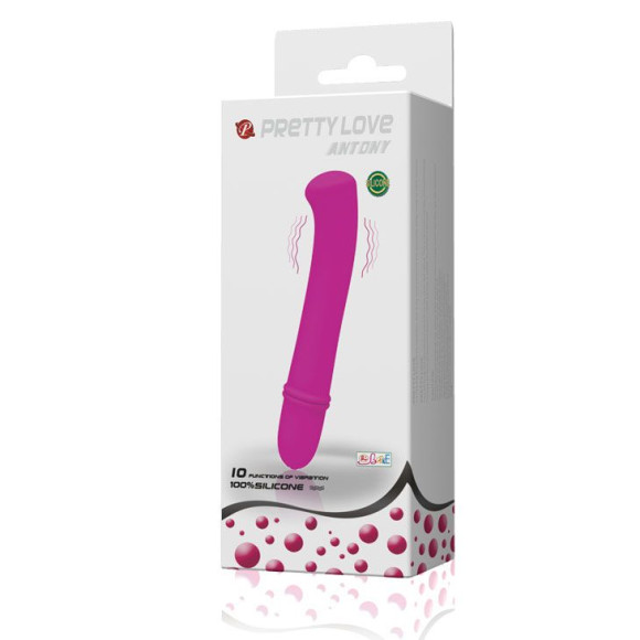 Фиолетовый вибратор Pretty Love Antony - 11,7 см. Фиолетовый вибратор Pretty Love Antony - 11,7 см.