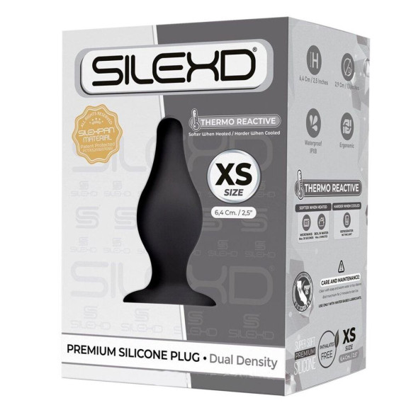 Черная анальная втулка SILEXD Plug Model 2 XS - 6,4 см. Черная анальная втулка SILEXD Plug Model 2 XS - 6,4 см.