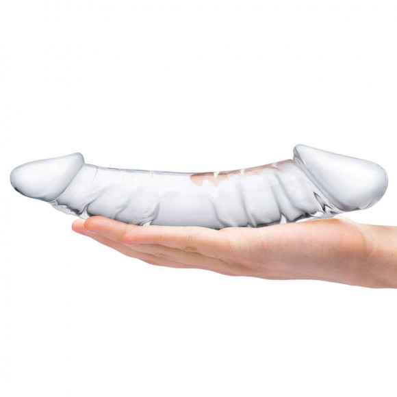 Прозрачный двухголовый стимулятор с рельефом 10,5 Girthy Realistic Glass Double Dong - 26,7 см. Прозрачный двухголовый стимулятор с рельефом 10,5 Girthy Realistic Glass Double Dong - 26,7 см.