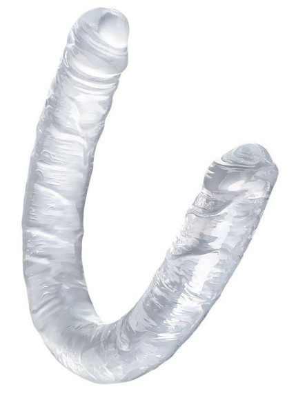 Прозрачный двухсторонний фаллоимитатор Double Dildo - 40 см. Прозрачный двухсторонний фаллоимитатор Double Dildo - 40 см.