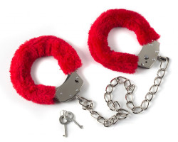 Красные меховые оковы на ноги BONDAGE Красные меховые оковы на ноги BONDAGE