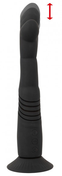 Черный вибратор с поступательными движениями G and P-Spot Thrusting Vibrator - 23 см. Черный вибратор с поступательными движениями G and P-Spot Thrusting Vibrator - 23 см.