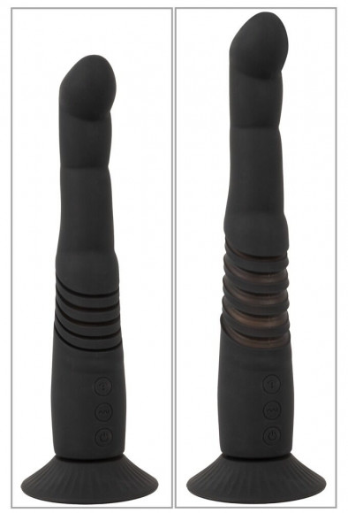 Черный вибратор с поступательными движениями G and P-Spot Thrusting Vibrator - 23 см. Черный вибратор с поступательными движениями G and P-Spot Thrusting Vibrator - 23 см.