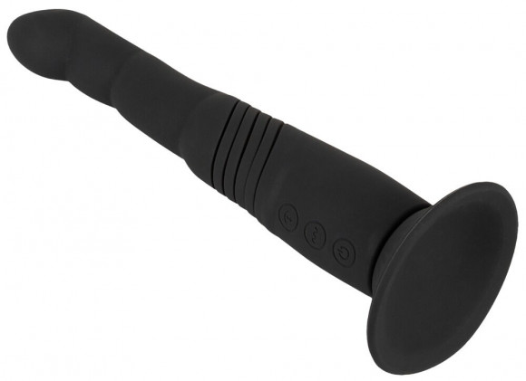 Черный вибратор с поступательными движениями G and P-Spot Thrusting Vibrator - 23 см. Черный вибратор с поступательными движениями G and P-Spot Thrusting Vibrator - 23 см.
