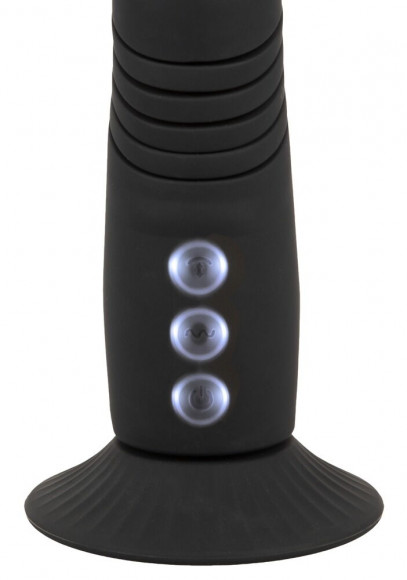 Черный вибратор с поступательными движениями G and P-Spot Thrusting Vibrator - 23 см. Черный вибратор с поступательными движениями G and P-Spot Thrusting Vibrator - 23 см.