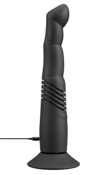 Черный вибратор с поступательными движениями G and P-Spot Thrusting Vibrator - 23 см. Черный вибратор с поступательными движениями G and P-Spot Thrusting Vibrator - 23 см.