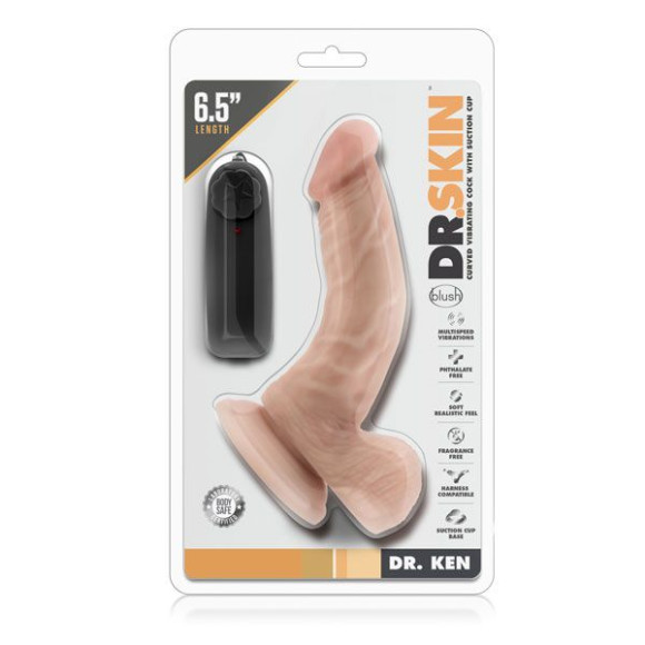 Телесный вибратор Dr. Ken - 16,5 см. Телесный вибратор Dr. Ken - 16,5 см.