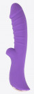 Фиолетовый вибромассажёр с рёбрышками Ribbed - 18 см.