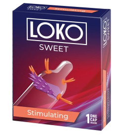 Стимулирующая насадка на пенис LOKO SWEET с возбуждающим эффектом Стимулирующая насадка на пенис LOKO SWEET с возбуждающим эффектом