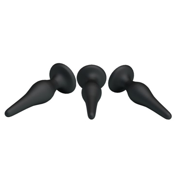 Набор из 3 силиконовых анальных пробок для начинающих Mini Anal Kit Набор из 3 силиконовых анальных пробок для начинающих Mini Anal Kit