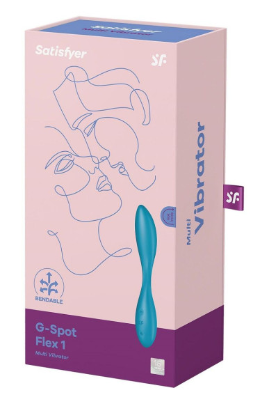 Синий гибкий вибратор Satisfyer G-Spot Flex 1 - 19,5 см. Синий гибкий вибратор Satisfyer G-Spot Flex 1 - 19,5 см.