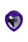 Фиолетовая анальная втулка Diamond Heart с прозрачным кристаллом - 8 см. Фиолетовая анальная втулка Diamond Heart с прозрачным кристаллом - 8 см.
