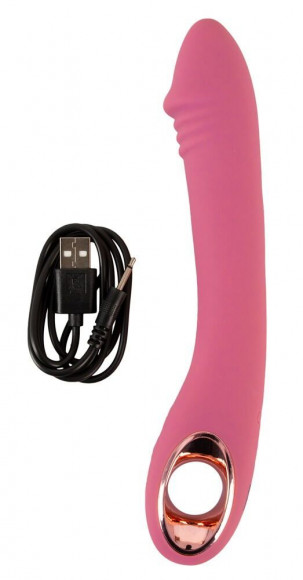 Розовый тонкий вибратор для точки G Slim G-Spot Rose - 21,4 см. Розовый тонкий вибратор для точки G Slim G-Spot Rose - 21,4 см.