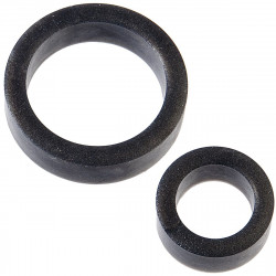 Чёрные эрекционные кольца Premium Silicone C-Rings Чёрные эрекционные кольца Premium Silicone C-Rings